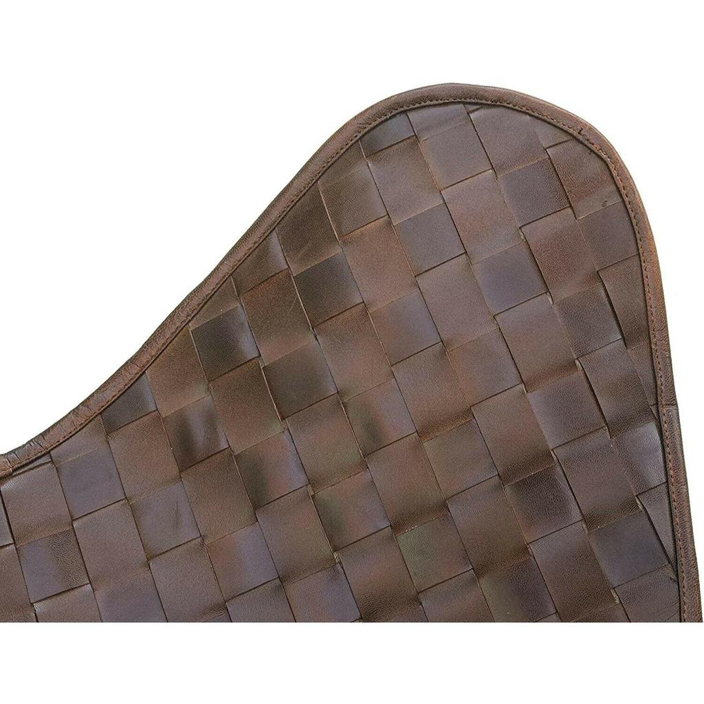 Hnědé Ručně Vyráběné Bivolí Kůže Kancelář Domov Moderní Obývací Pokoj Akcent Motýlí Židle