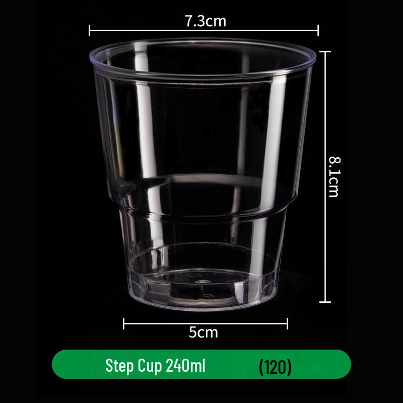 240ml Transparent Hard Plastic Aviation Cup with Customizable Logo