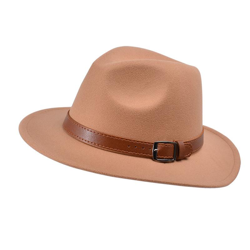 Cotton Twill Jazz Hat With Wide Brim For Outdoor Sun Protection And Casual Style