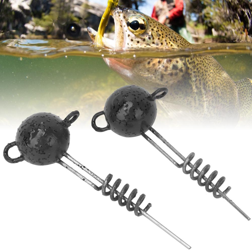2PCS 10G 20G 30G 50G Screw Fixed Jig Soft Sinkers Fishing Lures Bait Tool Accessory