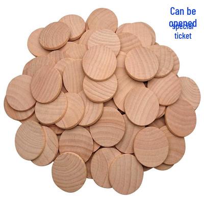50 Pcs 25-50mm Solid Wood Slices, 5mm Thick, Round for DIY Crafting