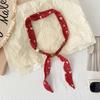 New Korean Version Versatile Polka Dot Beaded Narrow Silk Scarf Women's Summer Decoration Long Scarf Adjustable Fashion Accessories