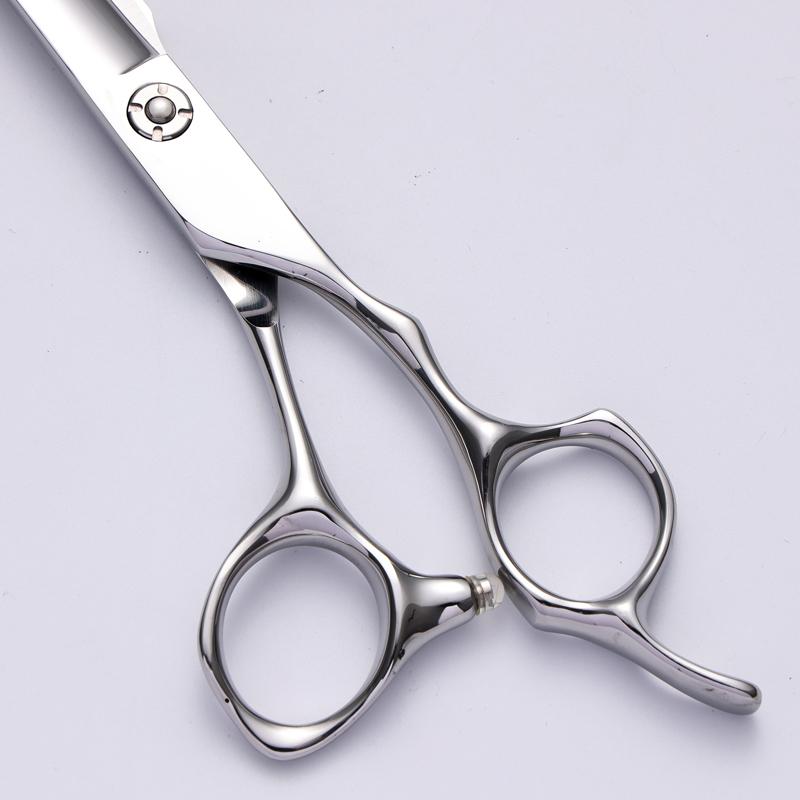 HUASIS HU48 7.5" 8'' Dog Straight Scissors Grooming 440C Stainless Steel Mirror Polished 61HRC Hardness Handmade Pet