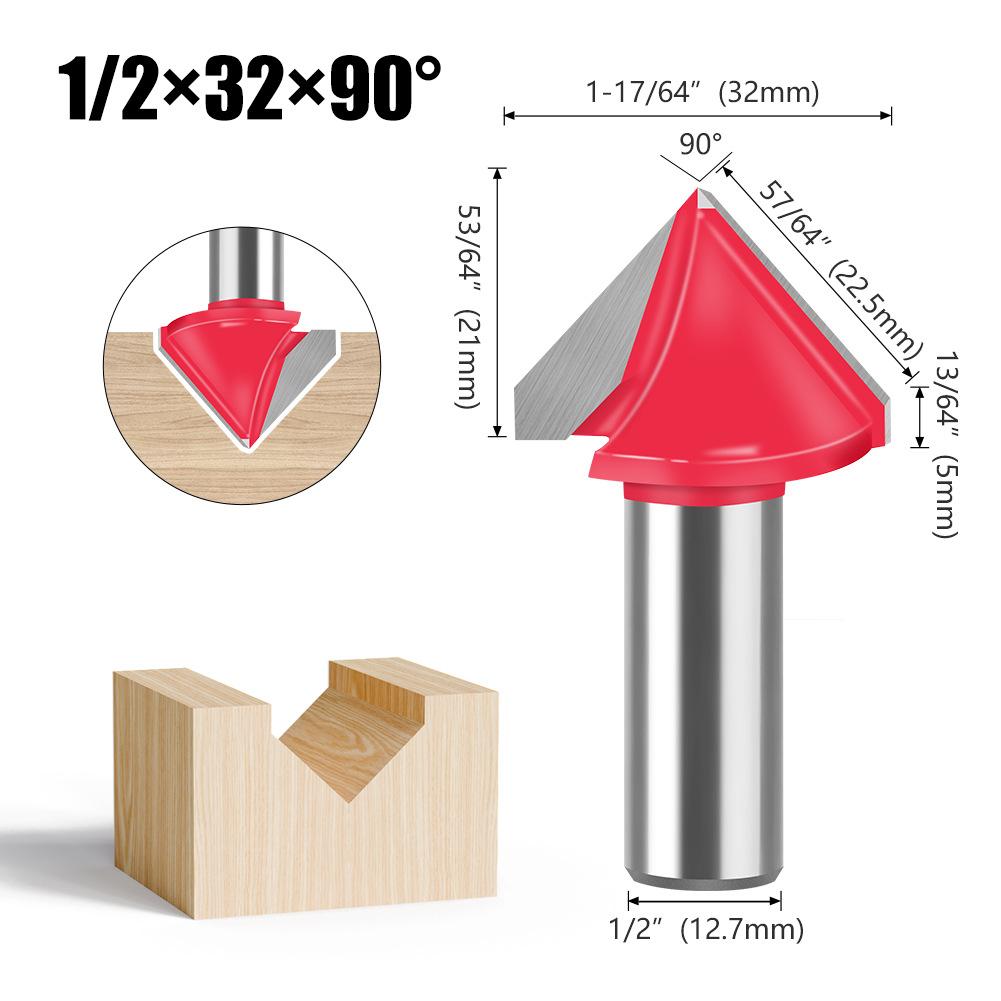 90 Degree 120 Degree V Knife 3d Woodworking Knife Tool Alloy Chamfering Knife Chamfering Knife 90 Degree Engraving Machine Tool Milling Cutter
