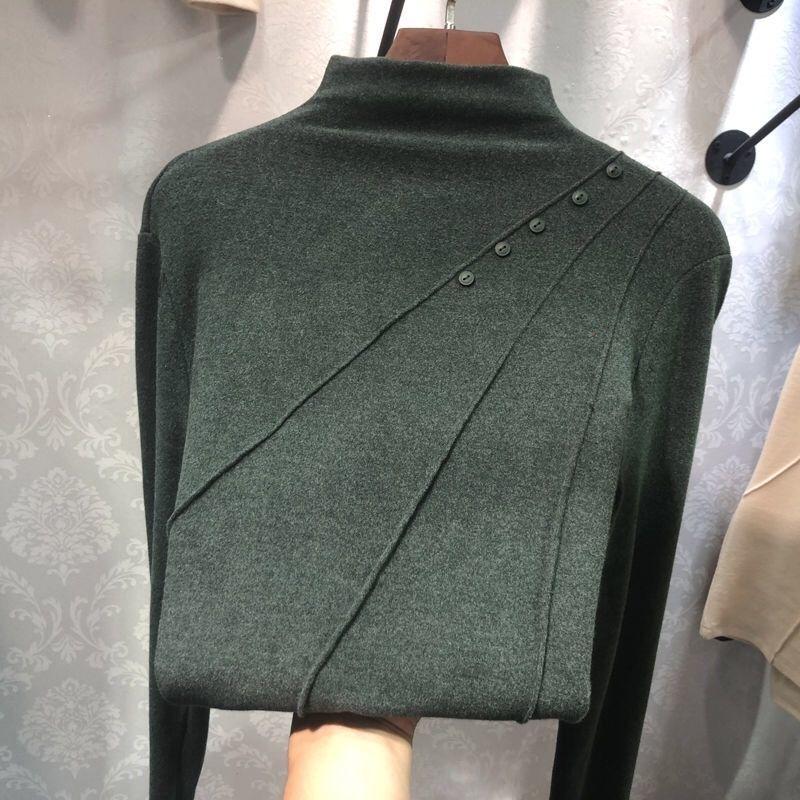Sweater for Women Autumn Winter Thickened Pullover Warm Knitted Stretchy Long Sleeve Oversize Tops