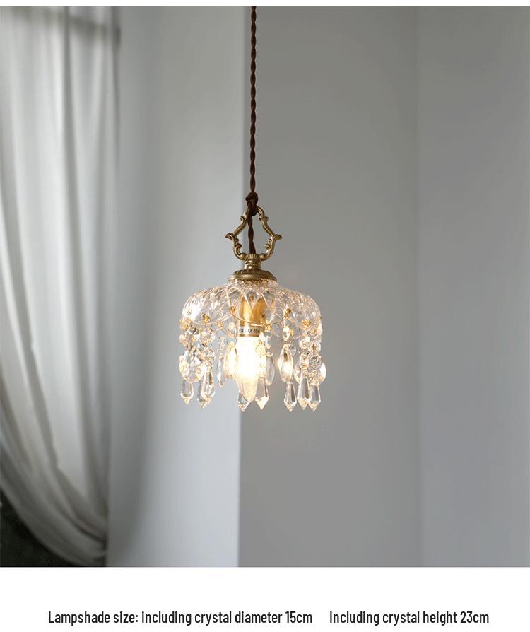 Vintage Französischer Retro Glas Kronleuchter: Dekoratives Licht für Wohnzimmer, Schlafzimmer, Flur oder Esszimmer