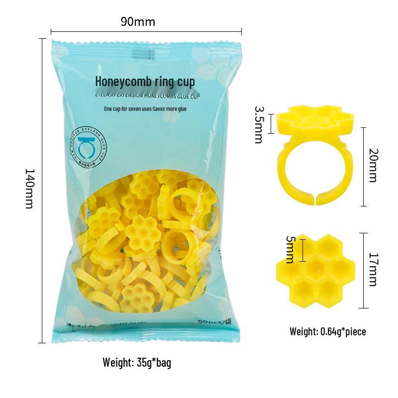 Eyelash Extension Honeycomb Glue Cup - Hexagonal Drip Cup for Time-Release Application