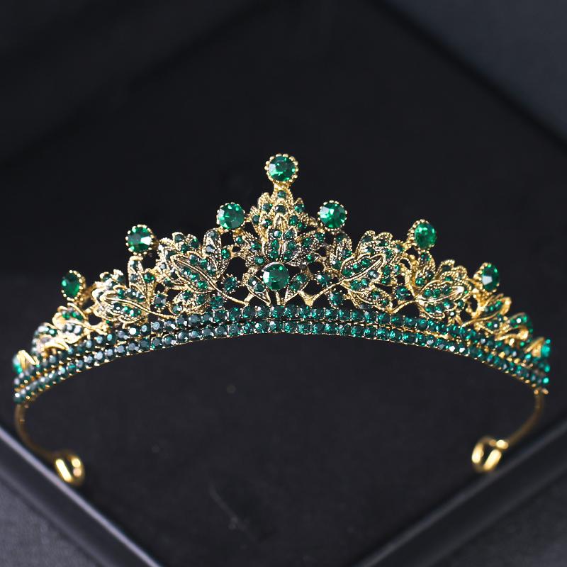 Baroque Vintage Crystal Rhinestone Tiaras And Crowns Diadems Headbands For Women Bride Wedding Hair Accessories Jewelry Band