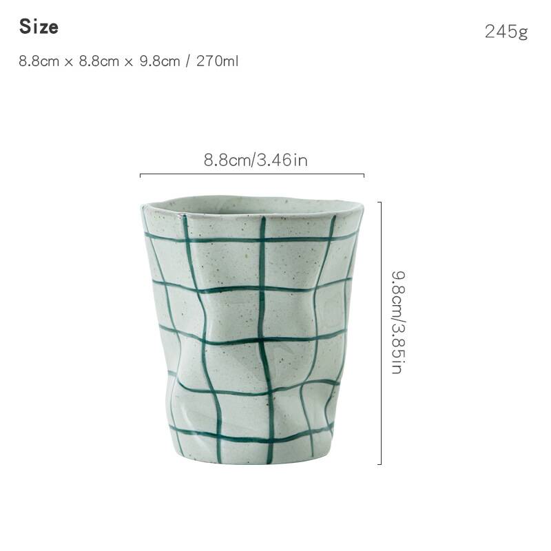 

Japanese handmade rough pottery cup retro shaped tea cup sushi restaurant restaurant special water cup handy cup 200-400ml зелёный