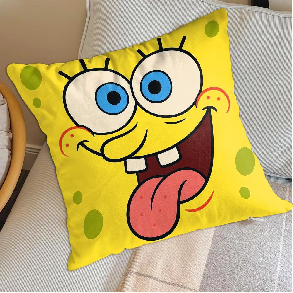Decorative Pillowcases Kawaii SSpongebobs Christmas Pillow Covers Sleeping Pillows Cover Home and Decoration Living Room