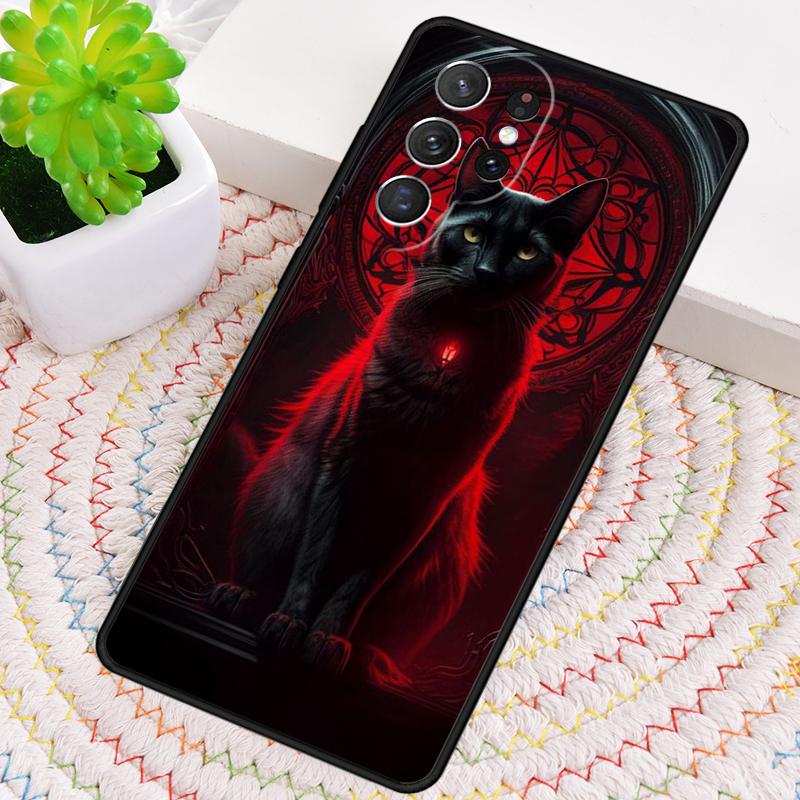 Funny Animal Cartoon Halloween Cat Phone Case for Samsung Galaxy Note 10 Pro S26 Ultra S23 S24 FE S25 S21 S22 PLUS Cover