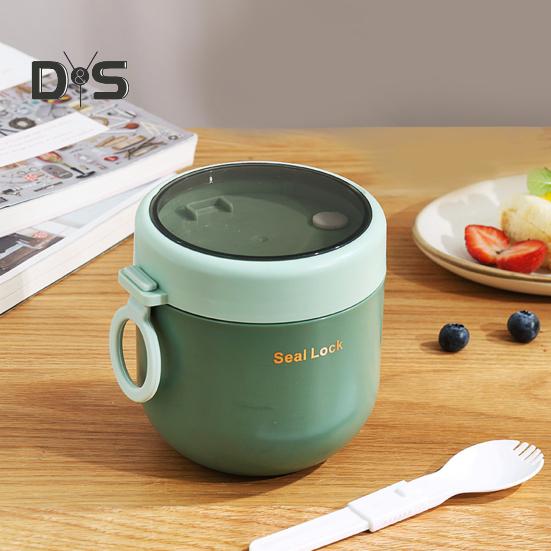 Food Grade Prep 600ml800ml Meal Container With Lids Spork Convenient Parfait Cup Onthego Container