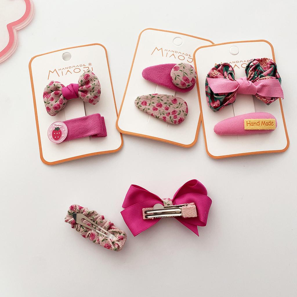 Rose Red Kawaii Bowknot Hairpins Children Baby Girls Kids Hair Clips Bow Pin Barrettes Accessories Hairgrips Headdress Headwear