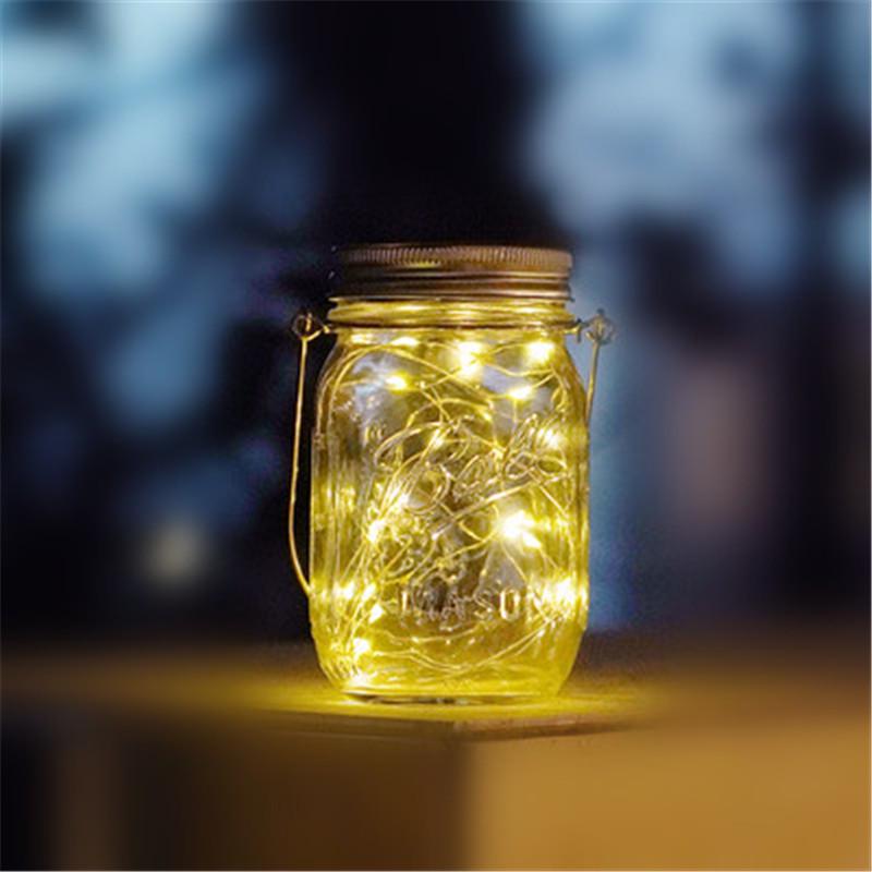 LED Firefly Solar Mason Jar Lights: Starry Sky Hanging Lights for Outdoor Christmas Decor