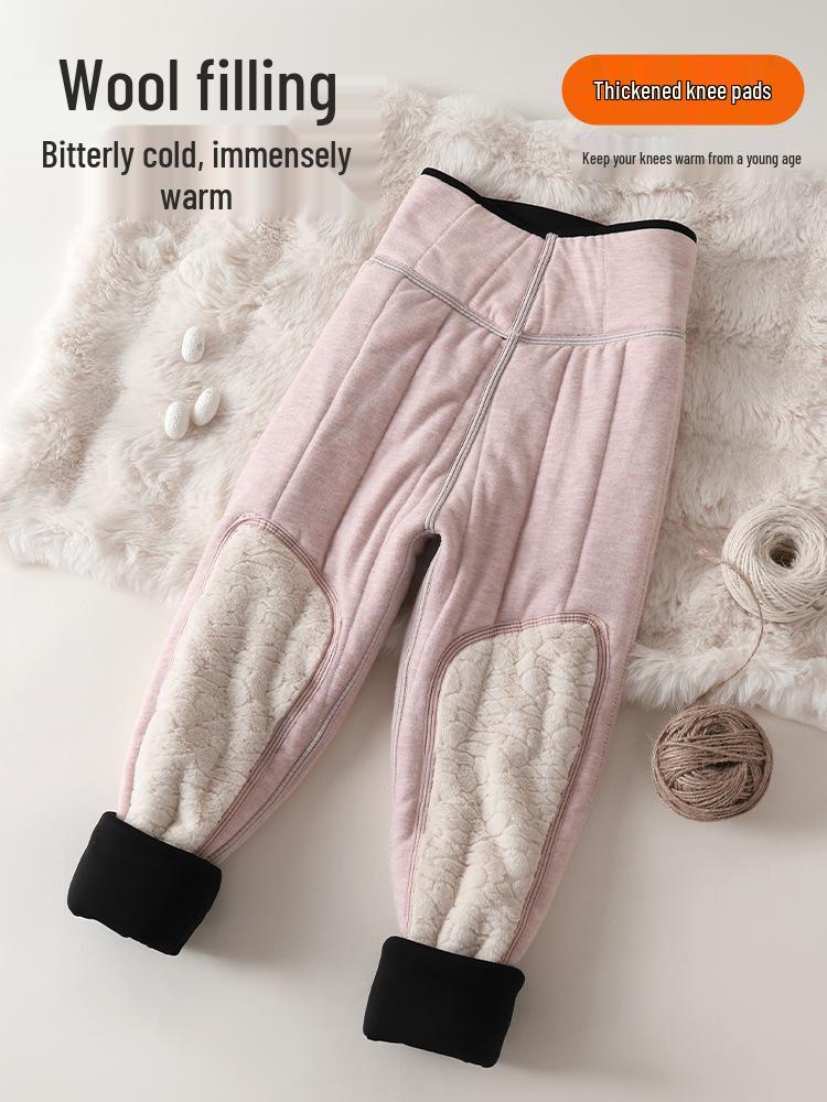 Winter Extra Thick School Uniform Pants for Girls and Boys - Warm, Cotton Inner Layer with Waist and Knee Protection