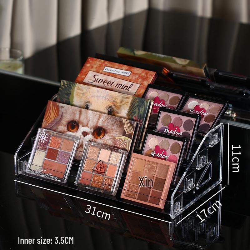 Transparent Plastic Tiered Display Rack for Nail Polish and Cosmetics