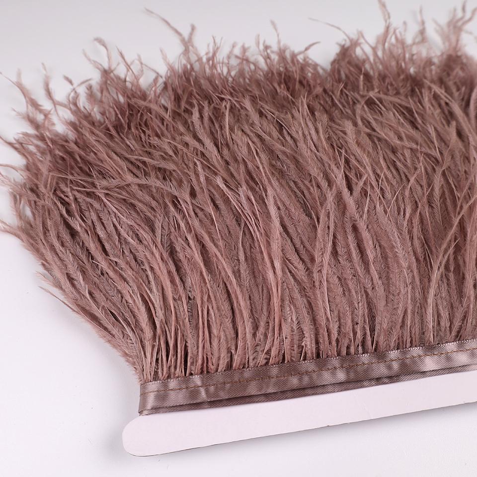 13-18CM 6M Ostrich Feather trim Cloth Belt for sewing DIY feather ribbon fringe Wedding dress clothes decoration