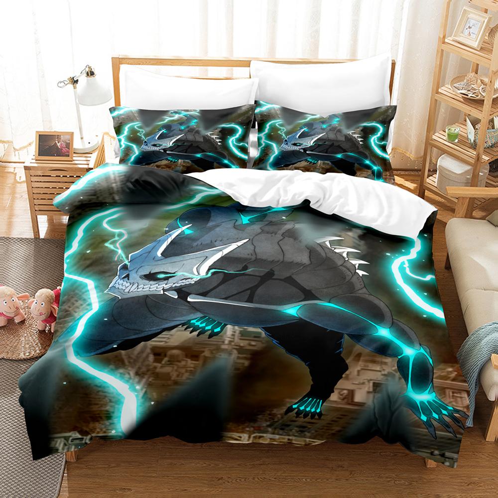Home textile 3d printed monster pattern bedding set three-piece set single double large quilt cover pillowcase home