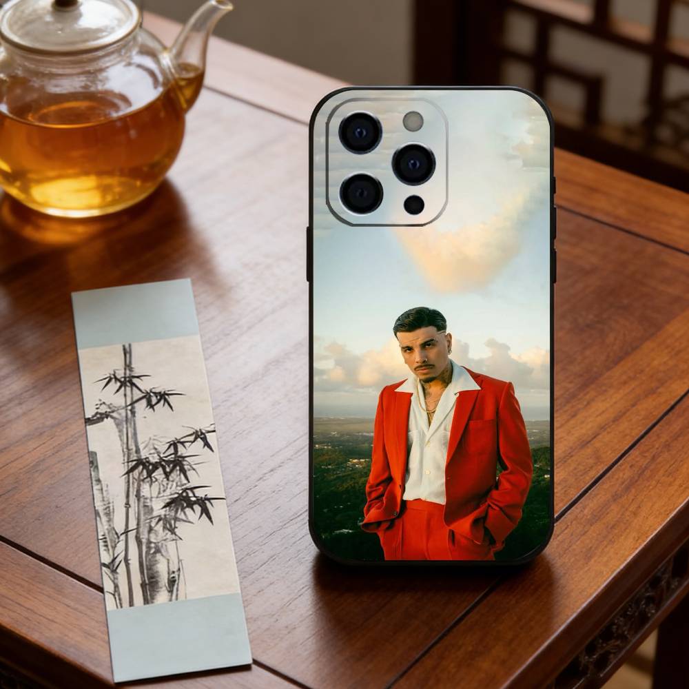 Singer R-Rauw Alejandro Phone Case For iPhone 17,16,15,14,13,12,11 Plus,Pro Max,XS,Soft Silicone Black Cover