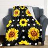 1pc Sunflower Pattern Blanket Warm, Cozy, And Soft, Suitable for Sofas, Beds, Cars, And Office Use.Perfect for Camping And Travel, Making It a Great G