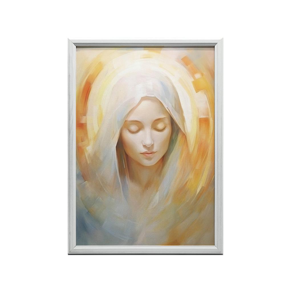 Guds Moder Närvaro - Maria Guds Moder Närvaro - Maria, 30X40 Cm, Svart Aluminiumram, Matt Papper 230 G/m²