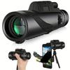HD 80x100 High Power Monocular Telescope: Night Vision, Portable, Phone-Compatible, Professional Grade Binoculars for Outdoor Use.