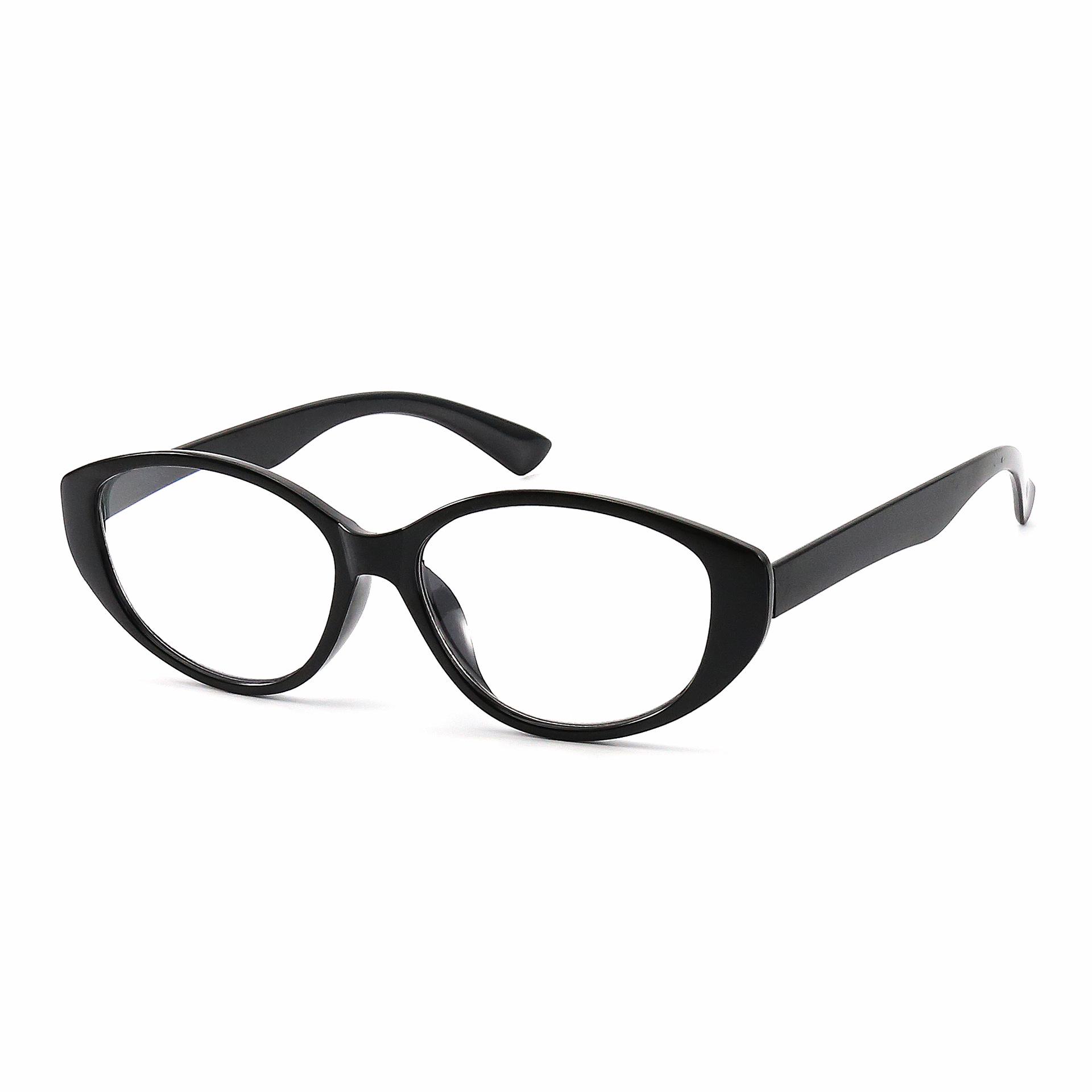 

Stylish Cat-Eye Blue Light Blocking Glasses with Flat Lens, Prescription Compatible & High-Definition Reading Option 350 чёрный