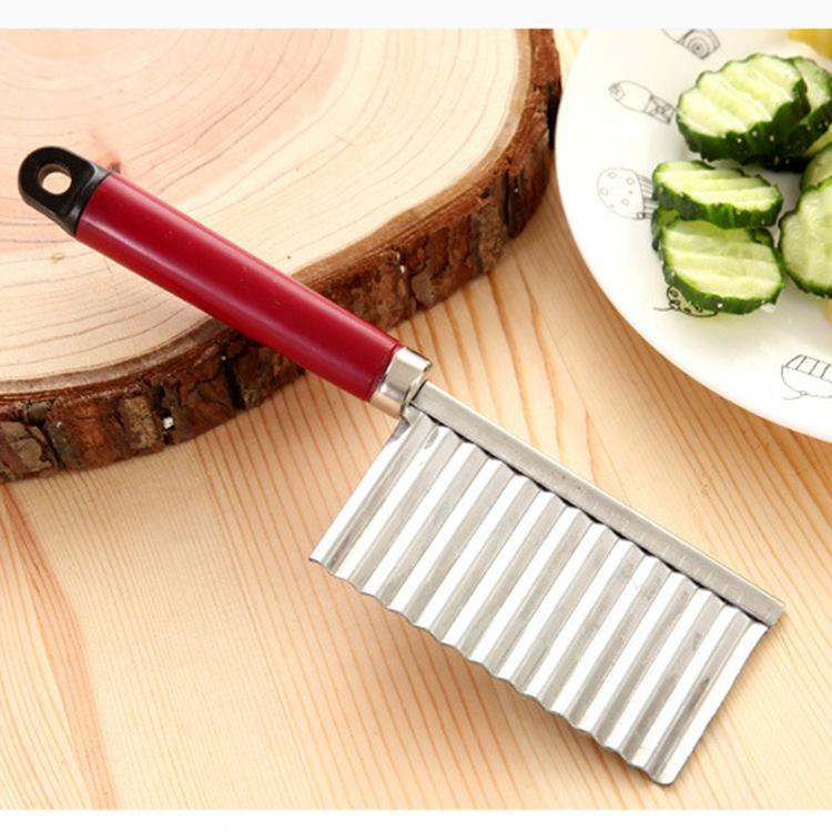 Vegetable Cutter Stainless Steel Potato Wavy Edged Knife Gadget Vegetable Fruit Potato Cutter JM08