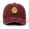 Yellow Duck Letter Printed Baseball Hat for Unisex and Women Adjustable for Travel Sunscreen LightweightBreathable Comfortable