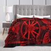 Coperta morbida e calda in peluche con simbolo rosso Art Ultrakill Gioco Sparatutto, Plaid per Divano e Sedia, Copriletto in Flanella