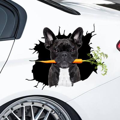 1 τεμ. Αυτοκόλλητα Αυτοκινήτου Hole Bulldog Εξατομικευμένα Αυτοκόλλητα Αμαξώματος Προφυλακτήρα Δημιουργικά Κινούμενα Σχέδια Κάλυψη Γρατζουνιών Αδιάβροχη Διακόσμηση Ζώων