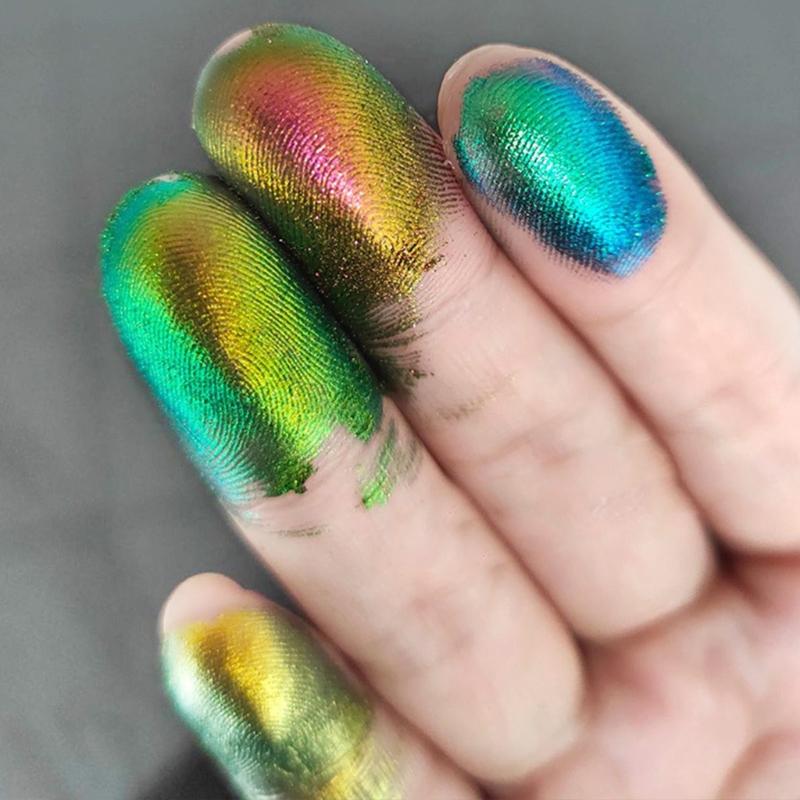 Chameleon-Powder Color Shift Slídový prášek pro epoxidovou pryskyřici Perleťový pigmentový prášek pro malování Výroba mýdla Sliz 12 barev
