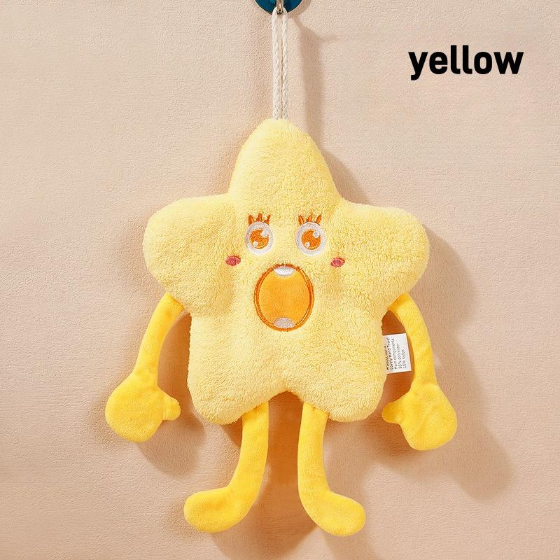 

Новое Звездное Мультяшное Полотенце Для Рук Толстый Коралловый Флис Впитывающая Вышитая Ткань Для Полотенец Детское Маленькое Полотенце Сувенир Многофункциональное Полотенце жёлтый