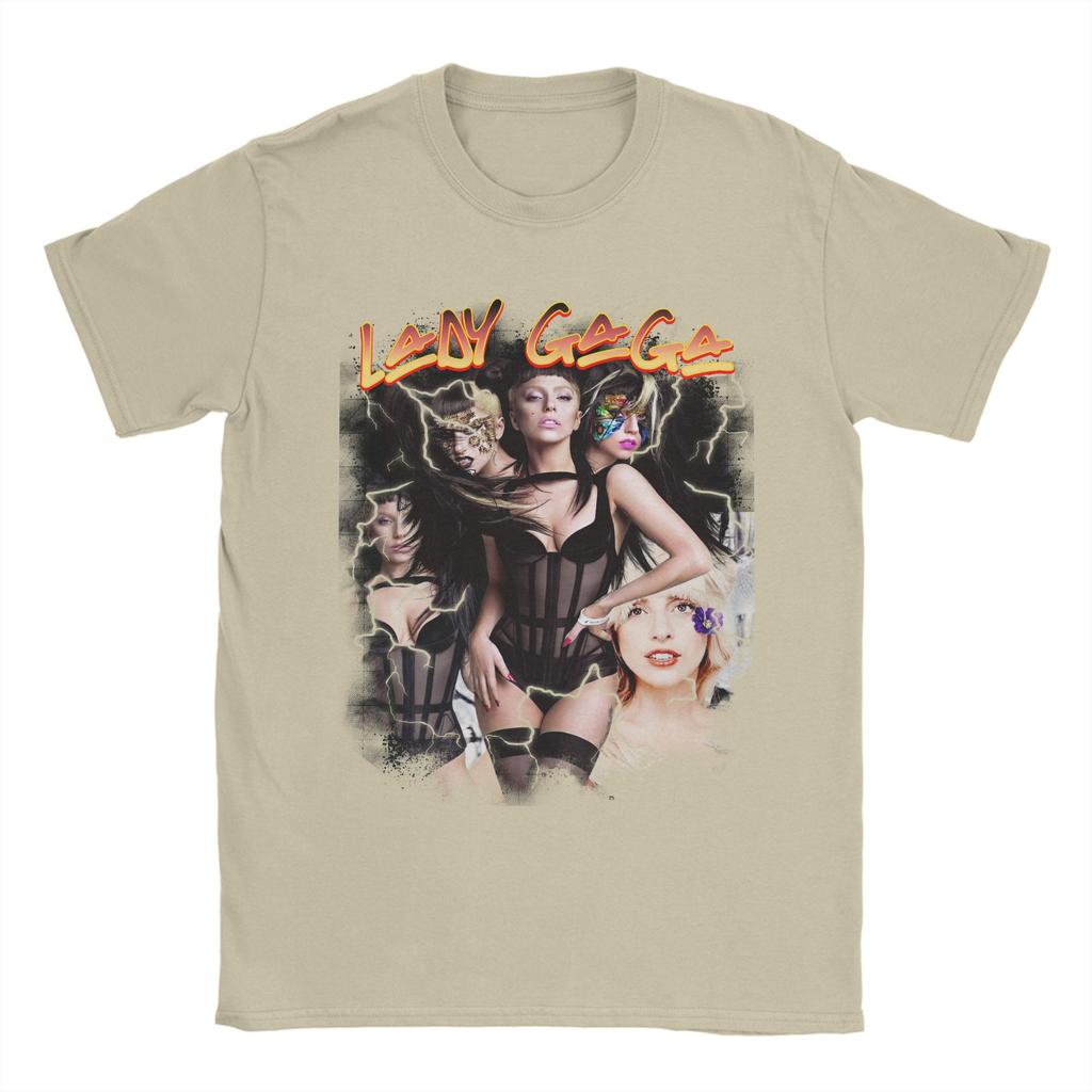 Mens TShirt Lady Gaga Novelty 100 Cotton Tee Shirt Short Sleeve T Shirts Round Neck Clothes 4XL 5XL