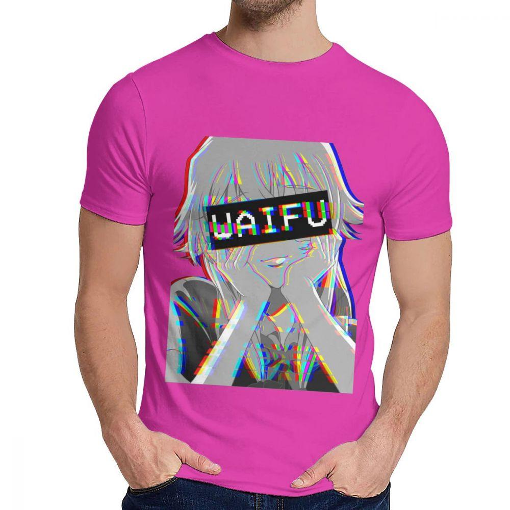Round Neck Yuno Waifu Japanese Animation T Shirt Custom Unisex 100 Cotton T Shirt Big Size