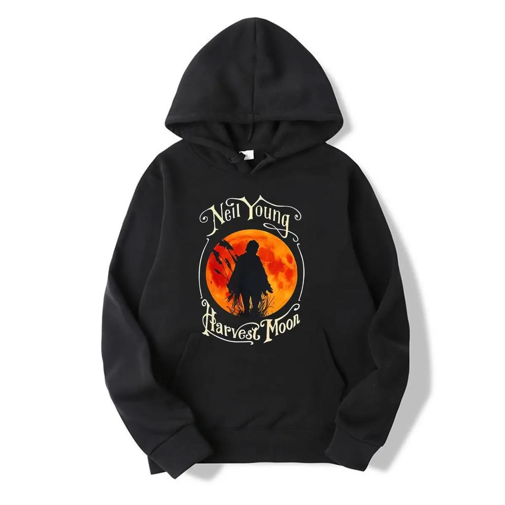 Neil Young Harvest Moon Halloween Hoodies Long Hoodies Sleeves Fashion Print Hoodie Comfortable and Casual New Autumn Streetwear