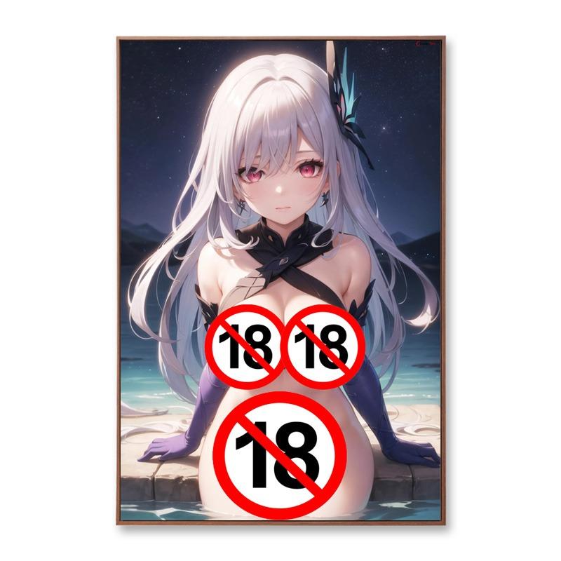 Pornografische Anime-Mädchen Sexy Skirk Nude Unzensierte Poster Wand Kunstdruck Raumdekoration Leinwand Gemälde Kein Rahmen