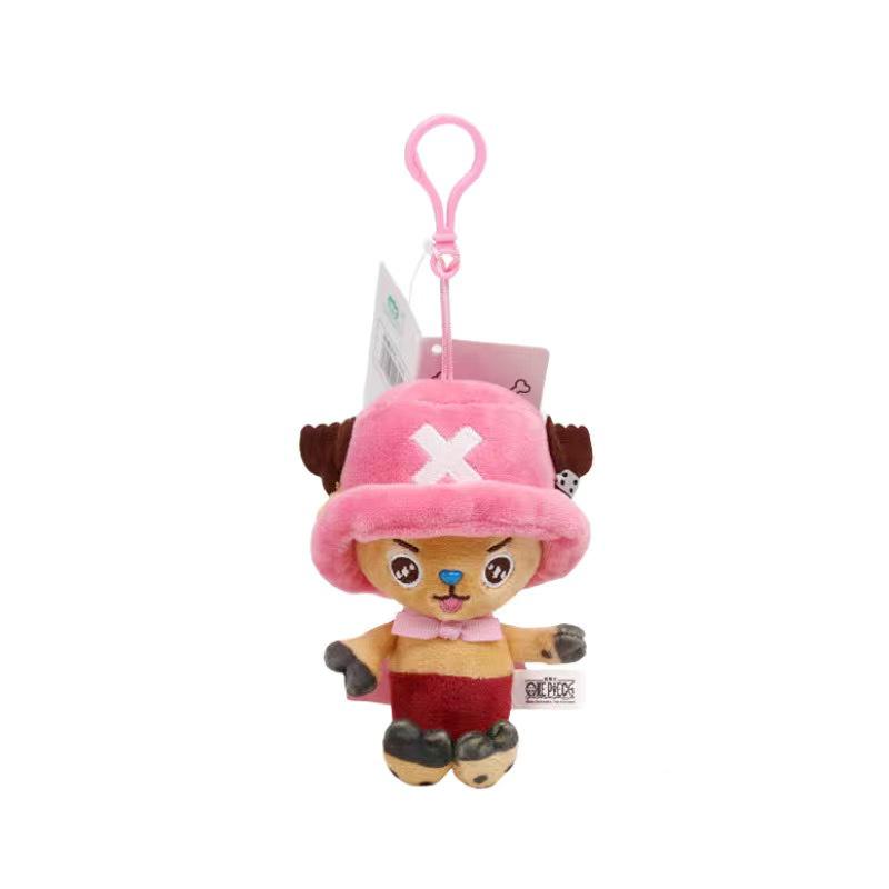 One Piece Luffy & Chopper Keychain Plush Doll - Anime Cartoon Accessory
