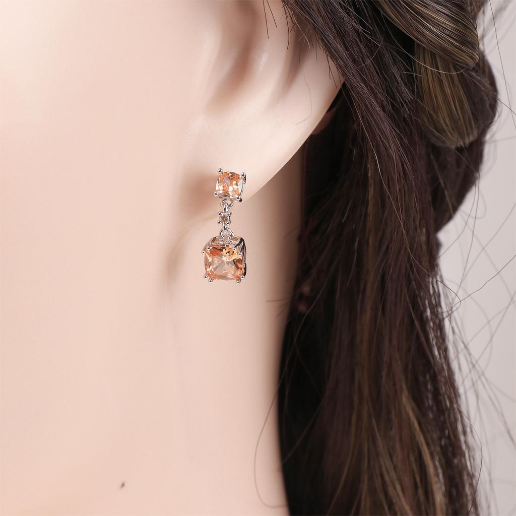 Earrings Light Luxury Zircon Earrings for Women Romantic Niche Design Temperament Summer High-end Earrings Set