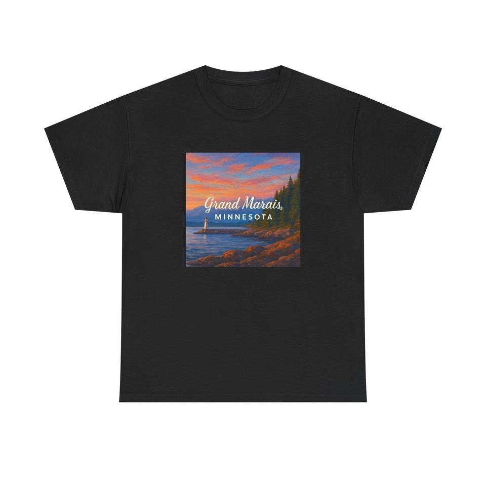 

Unisex Adult T Shirt Grand Marais Minnesota North Shore 3XL