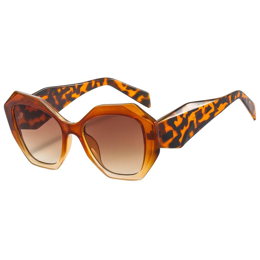 

Fashion Retro Leopard Print Cat Eye Sunglasses Women Luxury Brand UV400 Protection Irregular Frame Design Casual Sun Glasses as picture