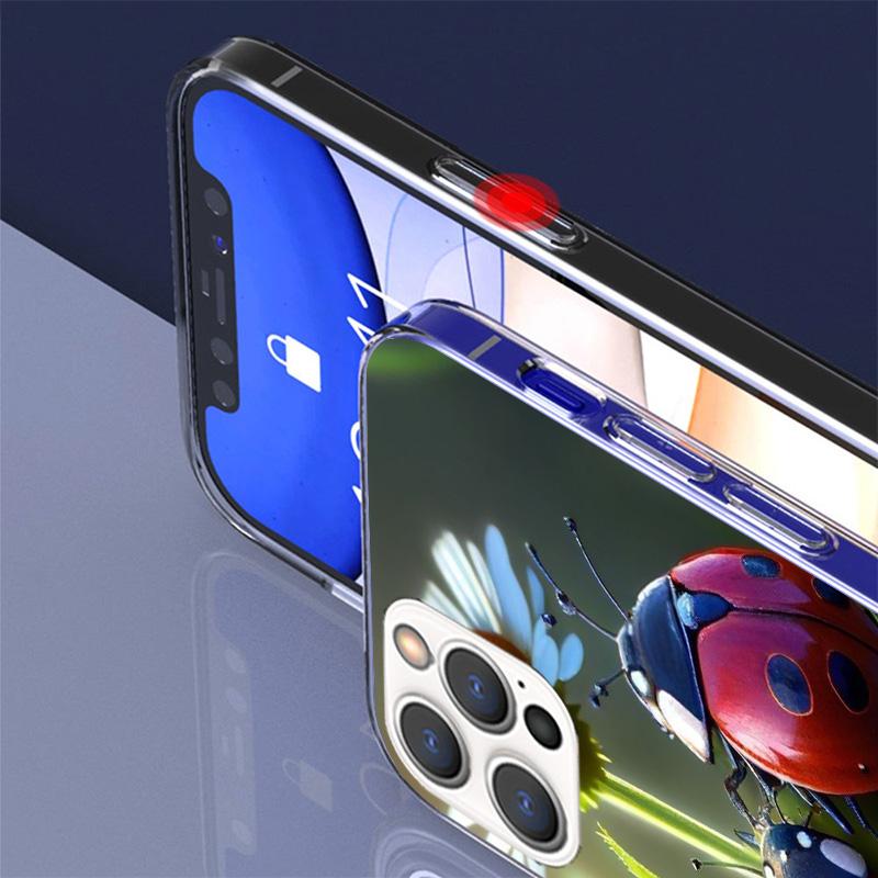 Insect Seven-Star Ladybug Phone Case For Apple iPhone 17 Air 16 15 Plus 14 + 13 Mini 12 11 Pro Max 7 8 SE 16Max Soft Shell Cover
