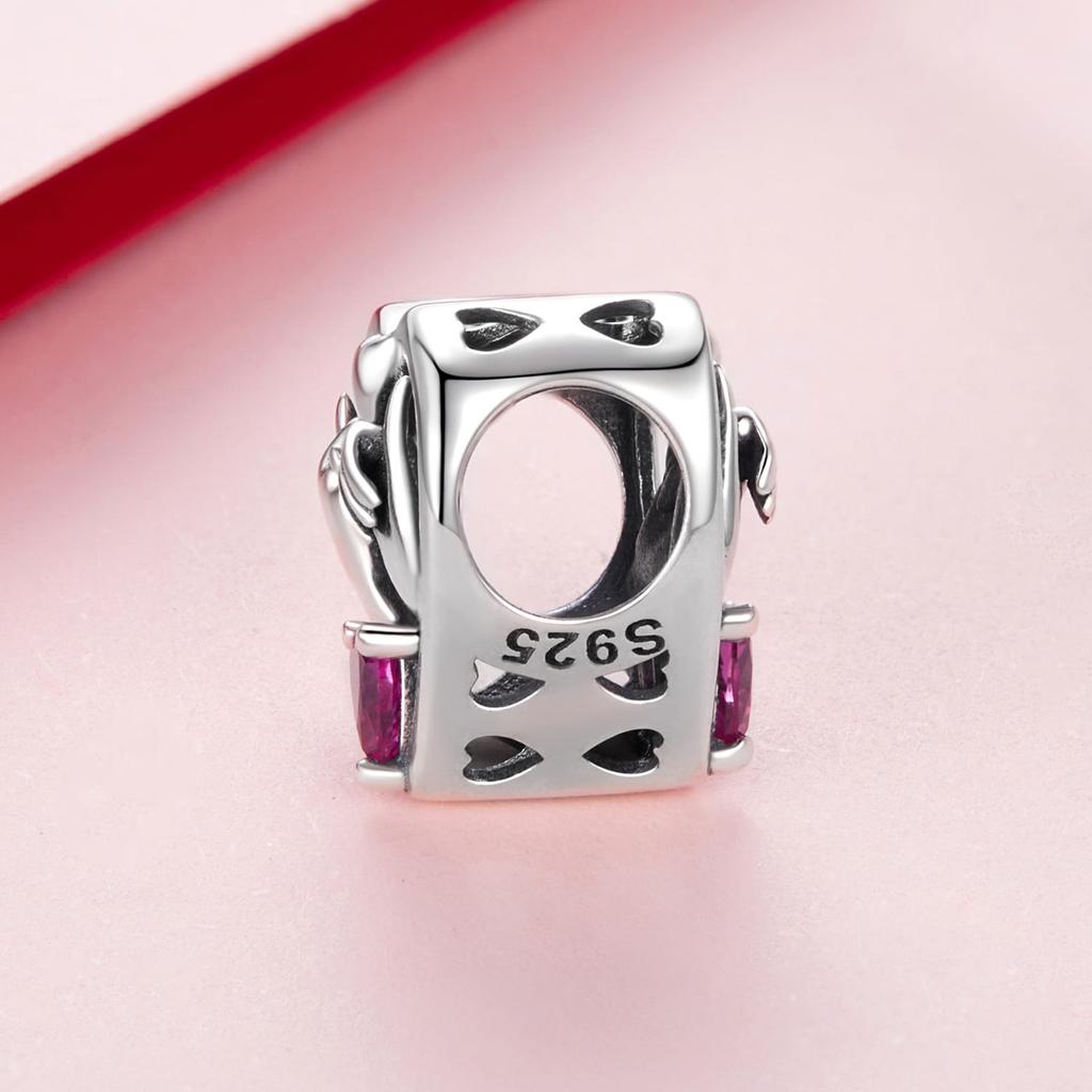 Silver Charm Clasped Hands Promise Beads Silver 925 Bead