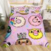 Colorful Dessert Comforter Cover Rainbow Donut Duvet Cover Girly Pastel Cake Bedding Sets Queen King Queen Size For Girls Kids