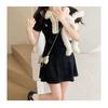 Summer Soft Girl Japanese Lace Polo Dress: Cute, Versatile A-line with Waist-Cinching Design for Women and Students