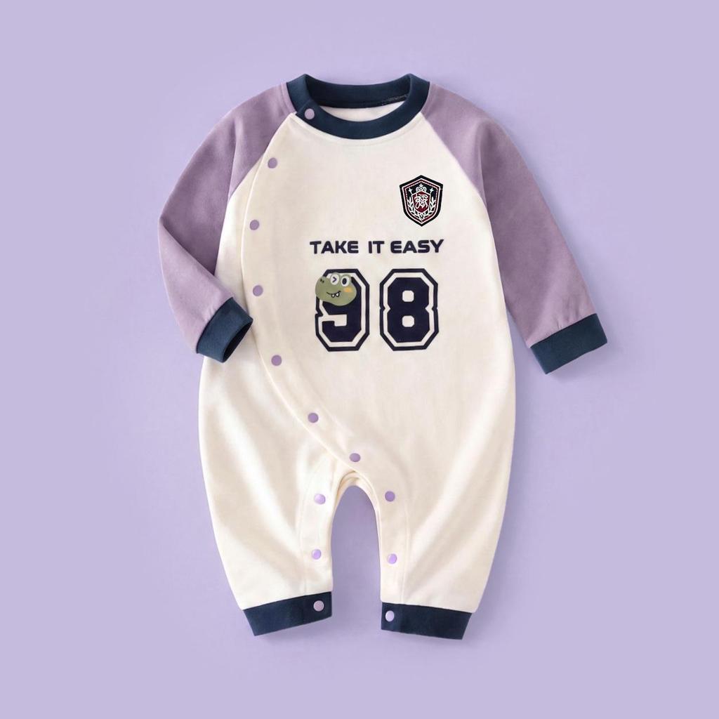 Unisex Cotton Baby Romper - Spring/Autumn Cartoon Onesie for Newborns
