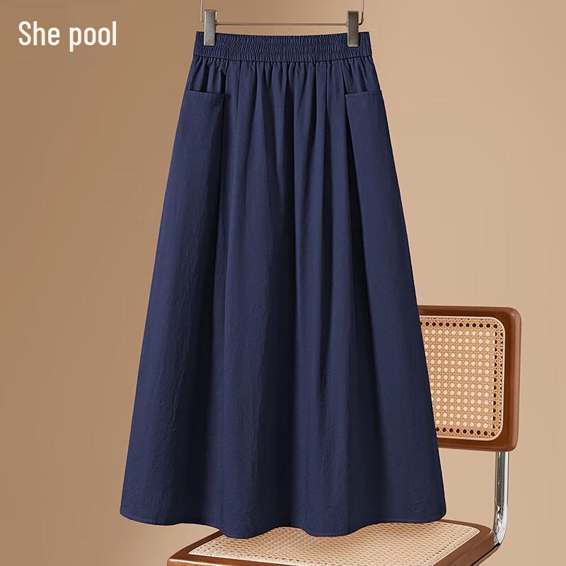 Women s High-Waist A-Line Midi Skirt XXL