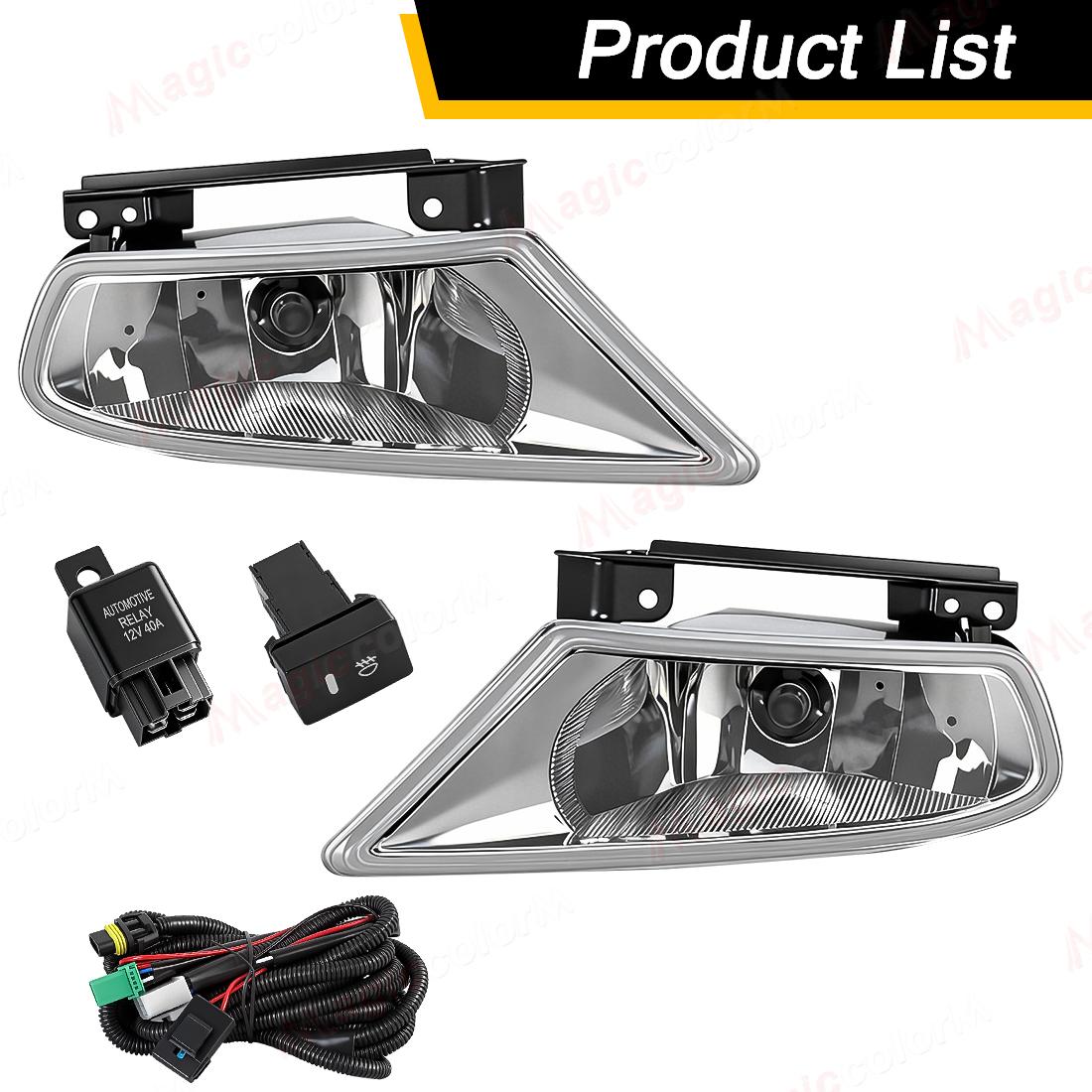 Fog Lamps For Honda Odyssey Daytime Running Front Bumper Halogen Foglights with Wire Switch Frame Car Acssories