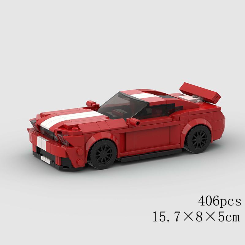 MOC Pickup Car Model Building Blocks GT RS6 Super Race Speed Racing Sports Police Vehicle Technical Racing Brick Christmas Gif