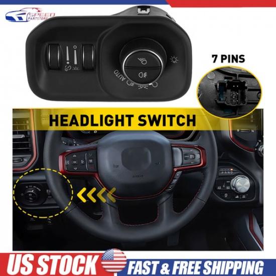 

Headlight Headlamp Lights Lamp Switch Control for -2024 RAM 1500 2500 3500